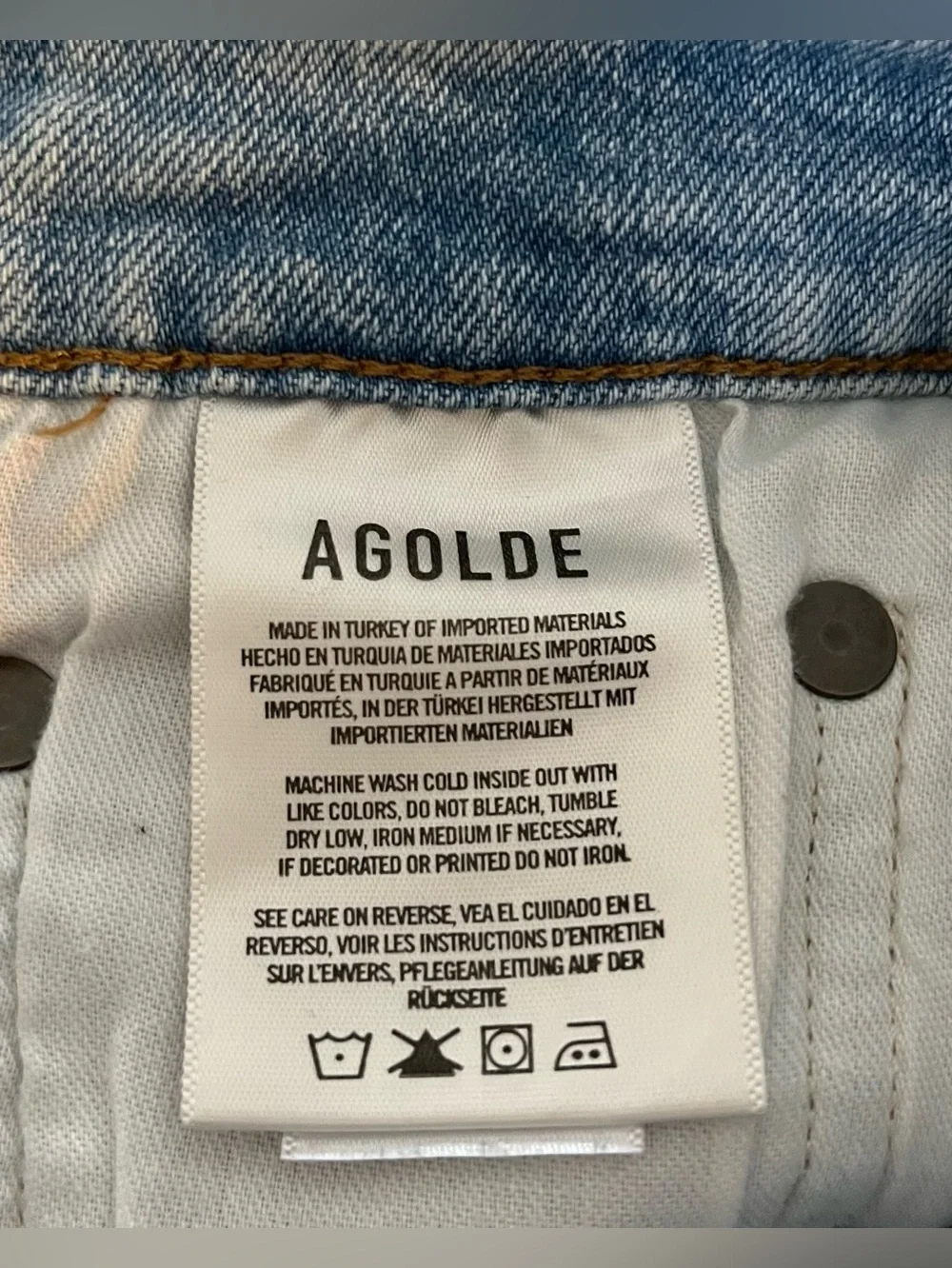 Agolde Riley Crop High Rise Light Blue Jeans Women’s Size 26 Inseam 26”